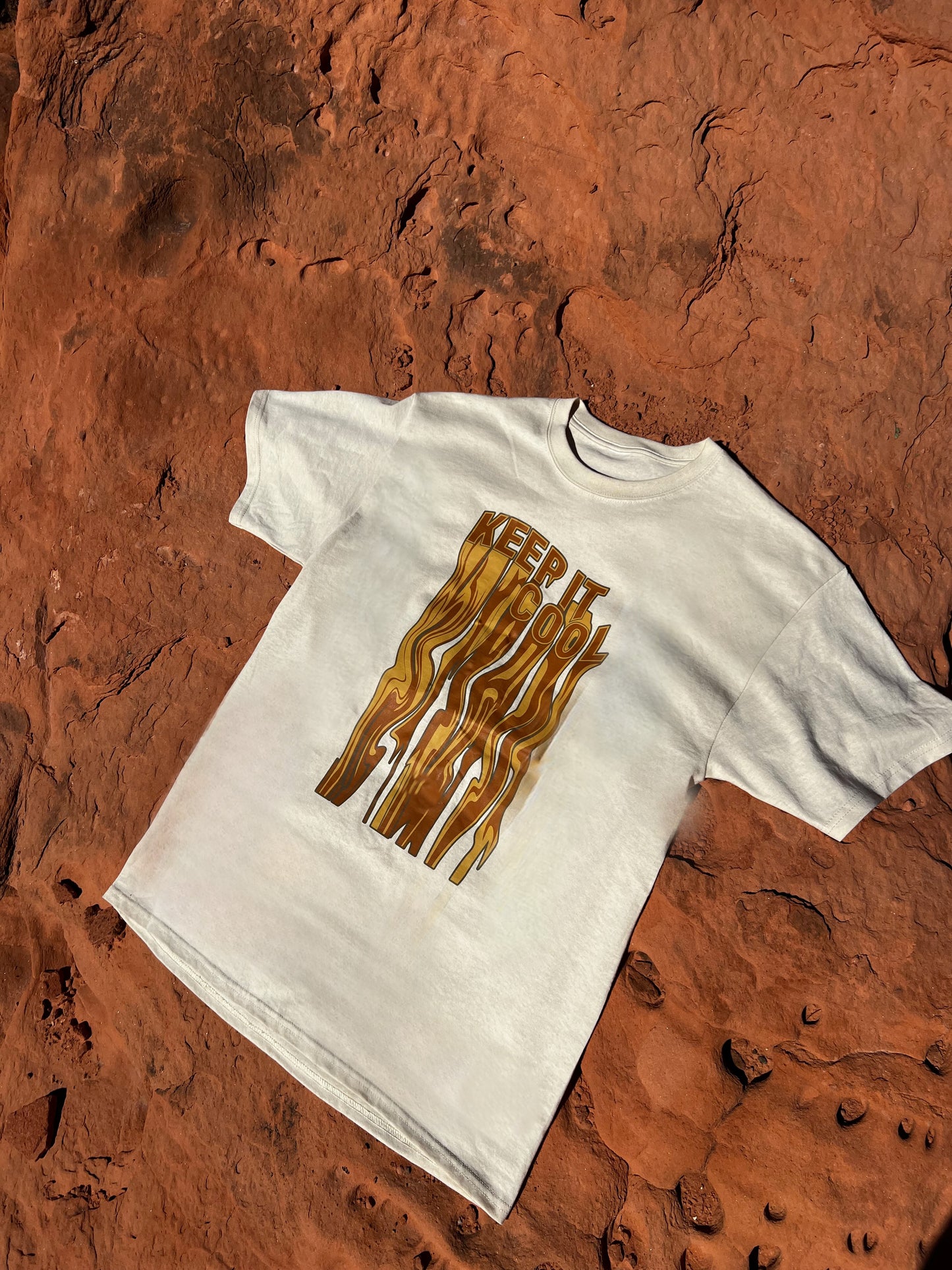 EARTH TONE DRIP LOGO T-SHIRT