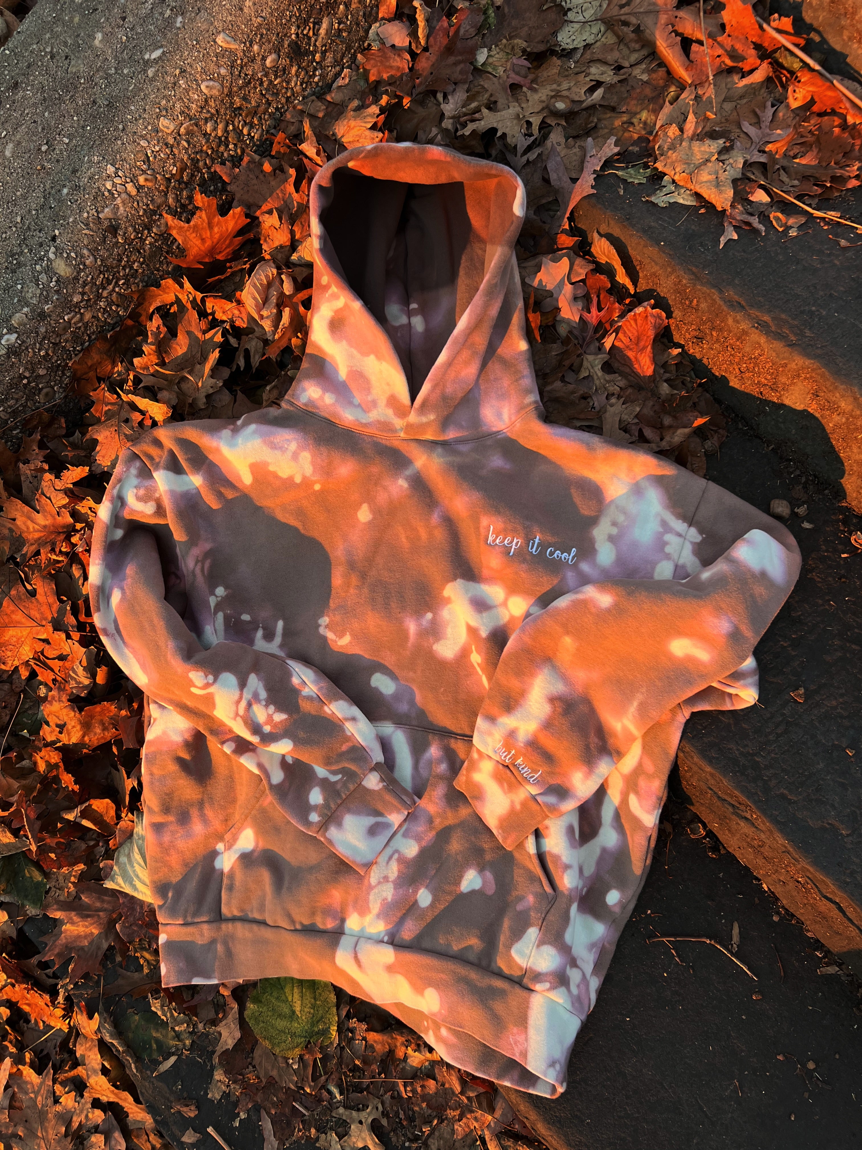 Clay Brown Acid Wash Hoodie